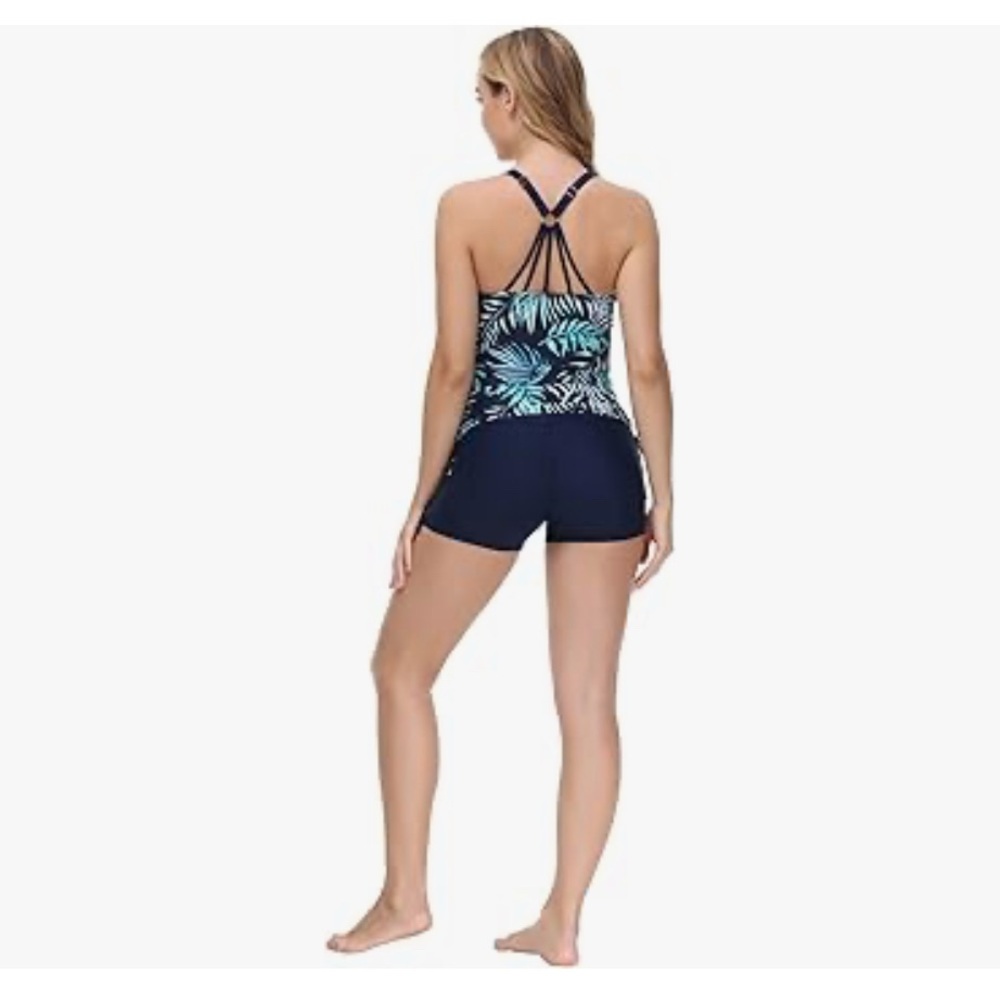 Maacie Maternity Athletic Tankini Swimsuits Two Piece Floral Print S NWT - Picture 3 of 8